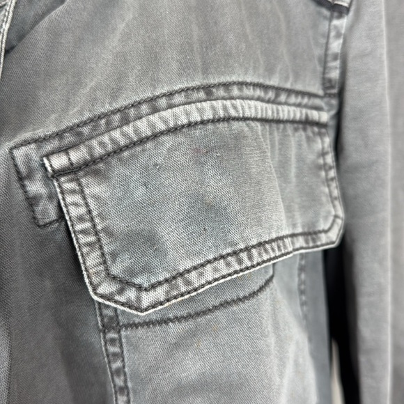 Anthropologie Hei Hei Anorak Utility Military Jacket, Gray, Size Medium - Picture 6 of 16